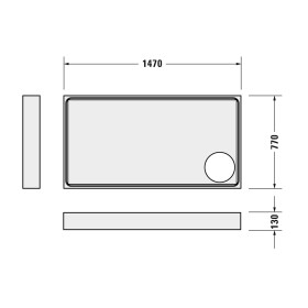 Duravit Starck Duschwannenträger Rechteck 150 x 80 cm