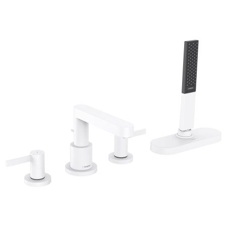 hansgrohe Finoris 4-Loch Wannenrandarmatur mit Schlauchbox