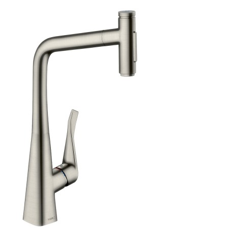 hansgrohe Metris Select M71 Einhebel-Küchenmischer 320, Ausziehbrause, 2jet, sBox