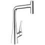 hansgrohe Metris Select M71 Einhebel-Küchenmischer 320, Ausziehauslauf, 1jet
