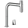 hansgrohe Metris Select M71 2-Loch Einhebel-Küchenmischer 200, Ausziehbrause, 2jet, sBox