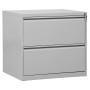 Wolfstahl Hängeregistraturschrank doppelbahnig 2 Schubladen 70 x 62 x 70 cm