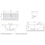 Villeroy & Boch O.novo Solo Badewanne 180 x 80 cm, Hydropool Comfort, Technik Position 1