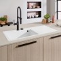 Villeroy & Boch Subway Style 60 FLAT flächenbündige Spüle, Ablaufgarnitur mit Excenterbetätigung, Becken links