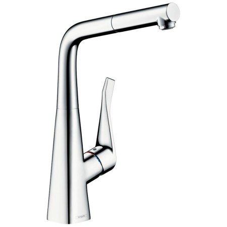 hansgrohe Metris M71 Einhebel-Küchenmischer 320, Ausziehauslauf, 1jet, sBox