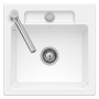 Villeroy & Boch Siluet 50 S Flat Einbauspüle, Ablaufgarnitur mit Handbetätigung, reversibel