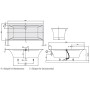 Villeroy & Boch Squaro Edge 12 Duo Badewanne 190 x 90 cm, Combipool Entry, Technik Position 1, mit Trio Ablaufgarnitur