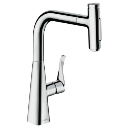 hansgrohe Metris Select M71 Einhebel-Küchenmischer 240, Ausziehbrause, 2jet, sBox