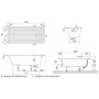 Villeroy & Boch Architectura Solo Badewanne 170 x 75 cm, Airpool Entry, Technik Position 2