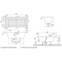 Villeroy & Boch Architectura Duo Badewanne 180 x 80 cm, Hydropool Entry, Technik Position 1