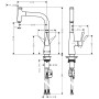 hansgrohe Metris Select M71 Einhebel-Küchenmischer 240, Ausziehauslauf, 1jet