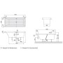 Villeroy & Boch Squaro Duo-Badewanne 180 x 80 cm, Special Combi Pool Active, Technik Position 1, mit Trio Ablaufgarnitur