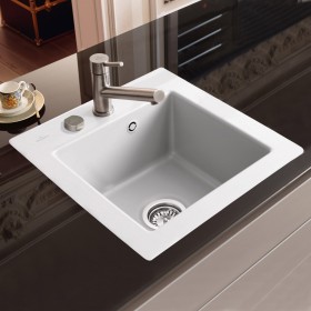 Villeroy & Boch Subway 45 XS FLAT flächenbündige Spüle, Ablaufgarnitur mit Excenterbetätigung