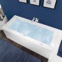 Villeroy & Boch Squaro Edge 12 Duo Badewanne 170 x 75 cm, Airpool Comfort, Technik Position 1, mit Trio Ablaufgarnitur