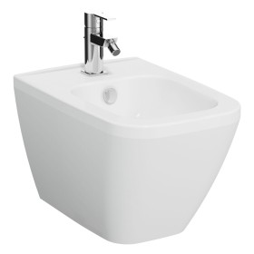 VitrA Integra Square Wand-Bidet mit Überlaufloch, 1 Hahnloch mittig, ohne seitliche Löcher