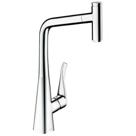hansgrohe Metris Select M71 Einhebel-Küchenmischer 320, Ausziehauslauf, 1jet, sBox