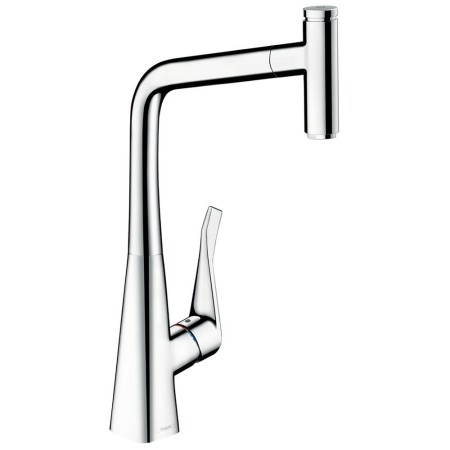 hansgrohe Metris Select M71 Einhebel-Küchenmischer 320, Ausziehauslauf, 1jet, sBox