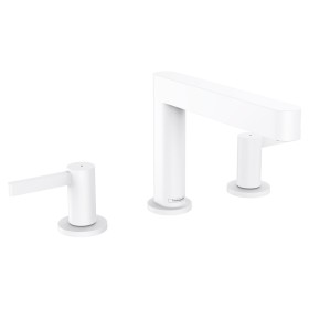 hansgrohe Finoris 3-Loch Waschtischarmatur 110 mit Push-Open Ablaufgarnitur