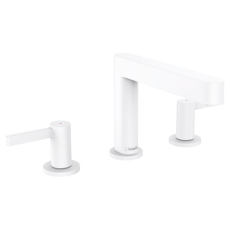 hansgrohe Finoris 3-Loch Waschtischarmatur 110 mit Push-Open Ablaufgarnitur