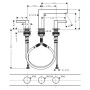 hansgrohe Finoris 3-Loch Waschtischarmatur 110 mit Push-Open Ablaufgarnitur