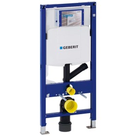 Geberit Duofix Element für Wand-WC, 112 cm, mit Sigma UP-Spülkasten 12 cm, für Geruchsabsaugung mit Abluft, Betätigung von vorne
