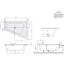 Villeroy & Boch Loop & Friends SQUARE Eckbadewanne 175 x 135 cm, rechts