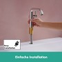 hansgrohe Tecturis S Einhebel-Waschtischarmatur 110 Fine CoolStart wassersparend+ mit Push-Open Ablaufgarnitur