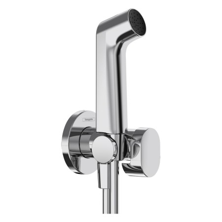 hansgrohe Bidette Handbrause 1jet S EcoSmart+ mit Brausehalter und Brauseschlauch 125 cm