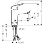 hansgrohe Logis Einhebel-Waschtischmischer 100 ohne Ablaufgarnitur