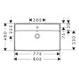 hansgrohe Xanuia Q Waschtisch 800/480 mit Hahnloch und Überlauf