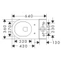hansgrohe EluPura Original S Stand-WC für aufgesetzten Spülkasten 640 mit horizontalem Abgang AquaChannel Flush