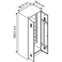 Wolfstahl Putzmittelschrank Stahl abschliessbar 60 x 50 x 180 cm