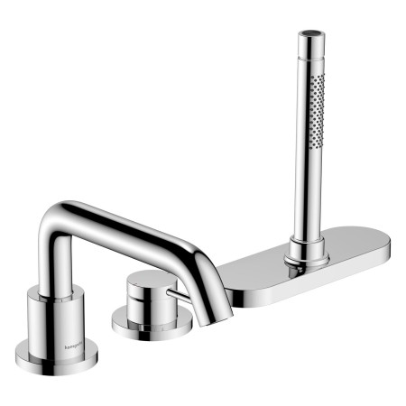 hansgrohe Tecturis S 3-Loch Einhebel-Wannenrandarmatur mit Schlauchbox (sBox)