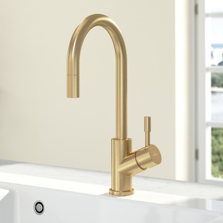 Villeroy & Boch Umbrella Flex Einhebel-Küchenarmatur mit Schlauchbrause