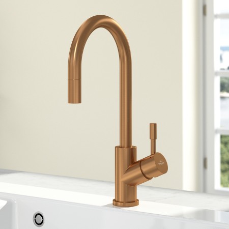 Villeroy & Boch Umbrella Flex Einhebel-Küchenarmatur mit Schlauchbrause