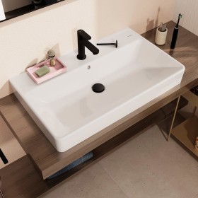 hansgrohe Xanuia Q Aufsatzwaschtisch geschliffen 800/480 mit Hahnloch und Überlauf