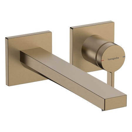 hansgrohe Tecturis E Einhebel-Waschtischarmatur Unterputz für Wandmontage wassersparend+ mit Auslauf 22,5 cm