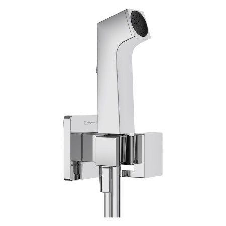 hansgrohe Bidette Handbrause 1jet E EcoSmart+ mit Brausehalter und Brauseschlauch 125 cm