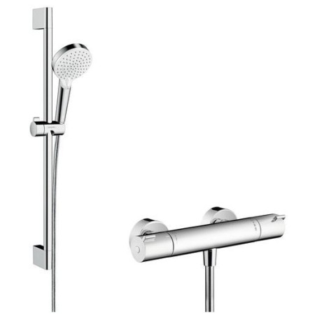 hansgrohe Ecostat 1001 CL Combi 65 cm mit Crometta Vario Handbrause