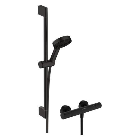 hansgrohe Pulsify Select S Brausesystem 105 3 Strahlarten Relaxation wassersparend, mit Ecostat Element und Duschstange 65 cm