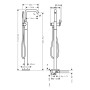 hansgrohe Tecturis S Einhebel-Wannenarmatur bodenstehend
