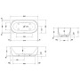 Duravit Luv Badewanne freistehend 180 x 85 cm, mit Überlauf