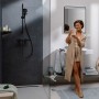hansgrohe Pulsify Select S Brausesystem 105 3 Strahlarten Relaxation wassersparend, mit Ecostat Fine und Duschstange 90 cm