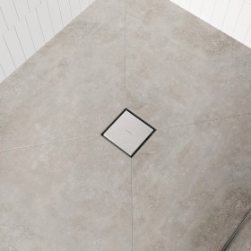 hansgrohe RainDrain Spot Plus Komplettset Punktablauf 150/150 mit höhenverstellbarem Rahmen und rückseitig befliesbar