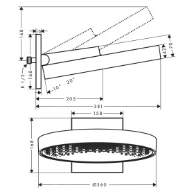 hansgrohe Rainfinity Kopfbrause 360 1jet mit Wandanschluss