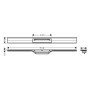 hansgrohe RainDrain Flex Fertigset Duschrinne 90 cm, kürzbar zur Wandmontage