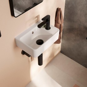 hansgrohe Xanuia Q Handwaschbecken 360/250 mit Hahnloch und Überlauf, SmartClean