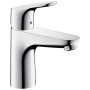 hansgrohe Focus Waschtischmischer 100 LowFlow mit Zugstangen-Ablaufgarnitur