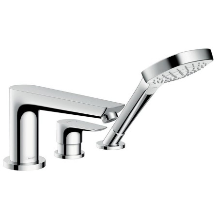 hansgrohe Talis E 3-Loch Wannenrandarmatur mit ausziehbarer Handbrause