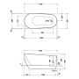 Duravit DuraFaro Badewanne 150 x 70 cm